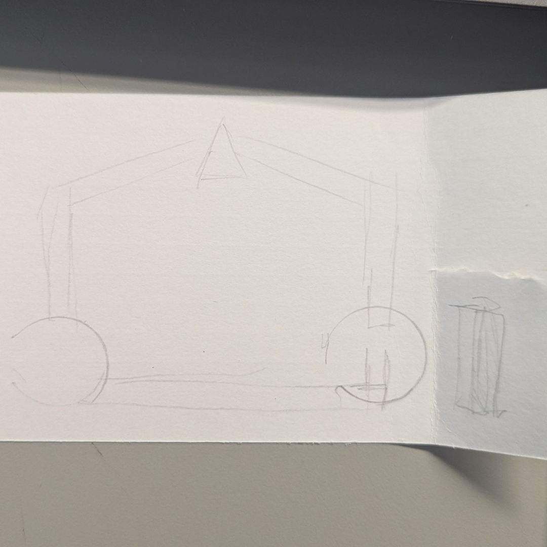 Next, I sketched out circuits. I also added the switch to it, which can be a simple flip paper end.